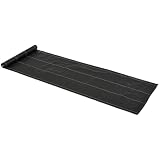 Outsunny Malla Antihierbas Malla Geotextil 1x50 m 100 g/m² Negro | Malla de Jardín contra Malas Hierbas y Malezas, Terraza Patio