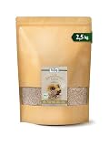 Biojoy Semillas de girasol BIO, peladas, crudas y sin sal, 2,5 kg | De Bulgaria, naturales, enteras, ideales para hacer pan, picar o plantar, Helianthus annuus L.