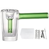 WANNTO Pocket Bubbler, Bong y Pipa Seca 2-en-1 de Vidrio Borosilicato