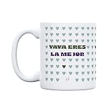 UO Taza de Regalo con Mensaje 'Yaya Eres la Mejor' - Día de la Madre, para Mamás - 350 ml, Cerámica, Taza de Café, Desayuno
