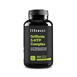 Griffonia 5-HTP Complex - con Azafrán y L-Triptófano - 120 Cápsulas Veganas | con Vitaminas B6, B12 y Zinc - Fórmula Propia, Sin Gluten - 1-2 Cápsulas al Día, 2 Meses de Suministro - Zenement