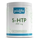 5HTP 200 mg PiùLife, Equivalente a 1000 mg de Griffonia, 180 Comprimidos | 2 al Día, 3 Meses de Suministro, Suplemento Buen Humor, Descanso, Relax y Tranquilidad