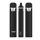 Vapeador CBD 1.0ml Kit Completo - Batería Recargable 300mAh (Negro) | Voltaje Ajustable (3 Niveles), Resistencia 1.5Ω, Depósito Transparente, Sin Nicotina y Sin Líquido