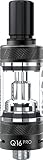 Justfog Atomizador Q16 PRO para cigarrillo electrónico Justfog Q16/Q16 PRO, depósito de 1,9 ml, cristal pyrex, bobina de 1,6 Ohm incluida (Producto sin nicotina) NEGRO