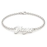 Los Eventos de la Tata - Regalo Abuela - Pulsera mujer Acero Inoxidable - Dia de la madre regalos originales - Regalo Original para el Día de la Madre y Regalo Cumpleaños Abuela (Yaya, Plateado)