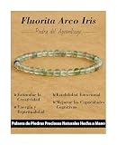 Landorilo Pulsera Elástica 4mm de Piedras Naturales, R Fluorita Arco Iris | Unisex para Mujer Hombre, Pulseras de Protección, Elegante Set de Regalo, Incluye Cuentas de Repuesto