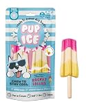 Pup Ice Rocket Lollies Golosinas Gláceas para Perro Congelar - Lote de 2 Chupetes Yogur Fresa & Banana - Dulces masticables Ricos en Calcio - Sin Azúcares Añadidos - 90 g
