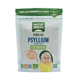 NaturGreen Psyllium Husk 100 g, Cáscara Molida, Alto en Fibra | Cáscara de psyllium (Plantago ovata) molida y ecológica. Alto contenido de fibra y aglutinante para pan sin gluten.