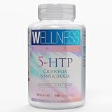 WELLNESS OPTI 5-HTP de Griffonia Simplicifolia, 180 comprimidos | 98 mg de 5-HTP por Dosis Diaria – 490 mg Extracto de Semillas Estandarizado al 20% – 180 Comprimidos Veganos – Hasta 6 Meses