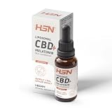 HSN CBD + Melatonina Liposomados Líquido - 30ml | Cosmético Nocturno. Uso Tópico Facial. Fórmula Vegana sin THC. Dosificador Cuentagotas para Skin Care Nocturno. Vegano