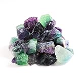 Nvzi Cristales de Fluorita Arco Iris, Piedras de Cristal y de Curación, Rocas para Desbastar, Cristales en Bruto a Granel,Cristal de Calcita para Decoración, Wicca, Reiki, Chakras y Energía(1LB)