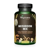 Hongos Complex de 6 Sepas | 2000 mg de Extracto | Reishi + Cordyceps + Lions Mane + Shiitake + Chaga | 120 Cápsulas | Sistema Imune y Defensas | Vegano & Sin Aditivos | Vegavero
