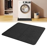 Alfombrilla Antideslizante y Antivibraciones para Lavadora, 60 x 60 cm Alfombrilla Antideslizante y Base para Lavadora, Alfombrilla de Goma Impermeable para Amortiguar Las Vibraciones de Secadoras