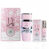 Lattafa Yara - Set de 2 piezas para mujer, Eau de Parfum Spray + 0,34 Aceite de Perfume Concentrado