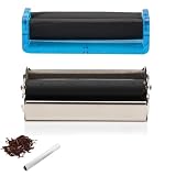 SWYZOR Pack de 2 Máquina de Liar Tabaco Manual para Cigarrillos de 70mm, Liadora de Cigarrillos de Metal y Plástico Resistente, Rodillo de Tabaco Portátil, Accesorios para Fumadores