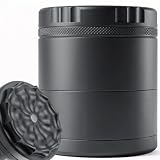 Viberium Grinder Metalico 63 mm - Herb Grinder Metal, 4 Piezas, Crusher | Spice Grinder Hierba, Aluminio Crusher Grande, Molinillo XXL, Gris