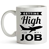 Taza de Cerámica Drogarme es mi trabajo Tazas Amigos 330ML | taza de café espeso Taza café para bebidas frías y calientes Novios hombre
