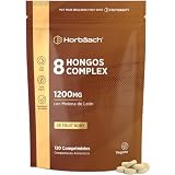 Hongos Complex con Reishi, Lions Mane, Shiitake, Maitake, Cordyceps | Mushroom Complex 1200mg Extracto de 8 Setas - 120 Cápsulas Veganas en Polvo - by Horbaach