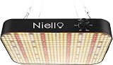 Niello Lampara LED Cultivo, 1200w Lámparas de Crecimiento with UV & IR, para plantas de interior, luz de planta de espectro completo con función regulable y en cadena para VEG, flores