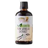 Extracto de vainilla ecológico sin aditivos ni azúcar. Composición limpia sin conservantes. botella de vidrio de 110ml
