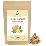 IDDA Herbal Raíz de Jengibre en Trozos 200g, Raíz de Jengibre Seca y Cortada en Trozos para Té