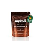 MYKOFI Café con Hongos Funcionales - Café Soluble con Melena de León, Cordyceps, Chaga, Reishi, Maitake, Maca y Ashwagandha - Energía Natural y Enfoque