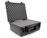 PELI 1550 Maleta estanca Profesional para el Transporte de Equipos electrónicos, IP67 estanca e Impermeable al Polvo, 33L de Capacidad, Fabricada en Alemania, con Espuma Personalizable, Color Negro