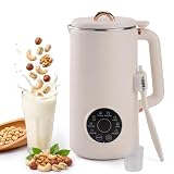 Milky Leche Vegetal Maquina, 1000ml,Programable 12h | Capacidad 4-5 tazas, sin remojo previo, 10 hojas acero 304, función autolimpieza, ideal soja, avena y frutos secos.