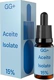 GG+ | Aceite de Semilla de Cañamo 15% Isolated 10ml | Máxima Pureza. Testado en Laboratorio. Certificado CPNP.
