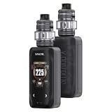 SMOK X-Priv Plus Kit |Smok X-Priv Plus Mod 225W con 5.5ml TF-D SubTank Fit D-Coil 0.15/0.23ohm Cigarrillo Electrónico DTL Vape sin nicotina (Negro) (Black Shell)