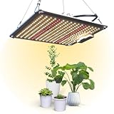 Mobiclinic®, Lámpara de cultivo, Growlight, 100W, Espectro completo, Regulable en 10 niveles, Led high end, Función atenuación, Eficacia 2, 8 mmol/j, Plantas interior, Vegetales, Flores