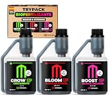 UP NUTRIENTS Trypack Fertilizante Grow, Bloom & Boost 250 ml | Abono 100% Orgánico Indoor & Outdoor Enraizamiento, Crecimiento y Engorde Floración Cogollos | Estimulador Flores y Plantas (250 ML)
