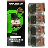Vaporesso XROS Series 0.6Ω Mesh Pod（COREX 3.0）3ML 4pcs Compatible with XROS 4 Kit/XROS 4 MINI Kit/XROS 4 NANO Kit/XROS 5 Kit/XROS 5 Mini Kit - No Nicotine No Liquid (0.6Ω Mesh Pod（COREX 3.0）)