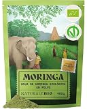 NaturaleBio Hoja de Moringa Oleifera en Polvo Bio | 400 g. Hoja de Moringa oleifera en polvo, rica en hierro y calcio, para smoothies, zumos y bowls.