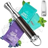 Dejar de fumar con 9 filtros, sin nicotina ni productos químicos, color | Entrenador de respiración contra el estrés y entrenamiento de respiración, ayuda antihumo con menta, menta mágica y uva