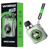 Vaporesso XROS 5 Nano Kit | Auto Draw/Button Activitation Pod Vape Built in 1600mAh Battery,1.09 Touch Display,3ml Xros Cartridge MTL & RDL vaping E Cigarette Vaporizer (Damascus Silver)