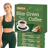 Slim Green Coffee Boost con L-Carnitina, Té Verde y Ganoderma – Quemador de Grasa Natural, Control de Peso y Energía Sostenida, 18 Sobres Monodosis, Sin Gluten, 25 kcal por Dosis