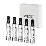 IMECIG® 5 x CE4 Transparente Claro Vapor Atomizador para E-Cig Clearomizer para Ego MT3 CE4 CE5 CE6 Batería de E-Cigarrillo Cigarrillo Electrónico Pluma de Vapor E-Shisha No Nicotina