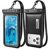 CITAMAMA Funda Impermeable Móvil, 2 Unidades Flotante Funda Acuática Móvil | IPX8 Bolsa Estanca para iPhone 17 16 15 14 Pro Max Samsung S26 S25 S24 Ultra, hasta 7', Funda Movil Agua para Playa Piscina