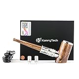 Kamry K1000 Plus 30W Recargable E-Cig Pipe 1100mAh E-Cigarrillo Starter Kit Flujo de Aire Regulable Tubo de Fumar Atomizador Tanque con Micro USB Cable de Carga E-Pipes Saludable Vapor No Nicotina