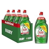 Fairy Ultra Poder Original Líquido Lavavajillas 4 x 900ml | Fórmula Efectiva Que Deja Los Platos Relucientes, Impresionante Poder Antigrasa