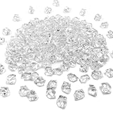 LONZIKP 200 piezas piedras decorativas de cristal, diamantes para niños, piedras preciosas, cristales, relleno para jarrones, adorno para mesas, decoración de bodas, fiestas, dreamil (Transparente)